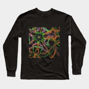Transparent background, modern and colorful strokes Long Sleeve T-Shirt